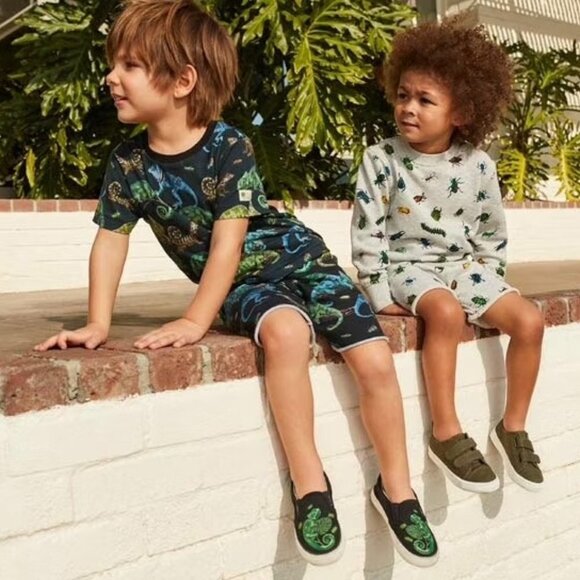 Nathalie Lété x H&M Shorts with Printed Design Black/chameleons - Picture 1 of 5